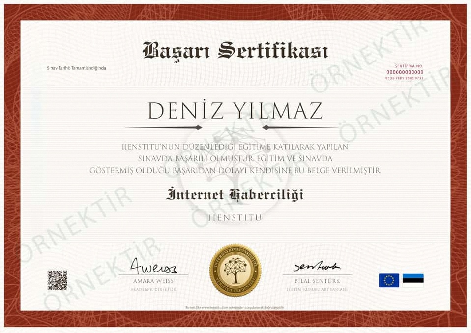 Sertifika Önizleme